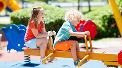 Children playing playground