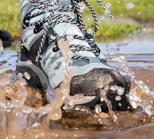 Water resistant thread footwear