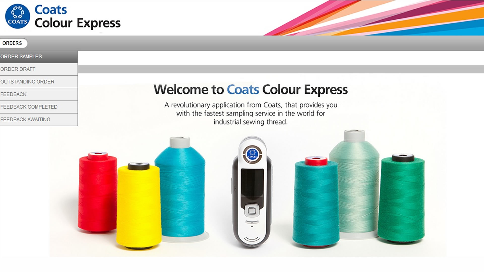 Aplicación Web Coats Colour Express