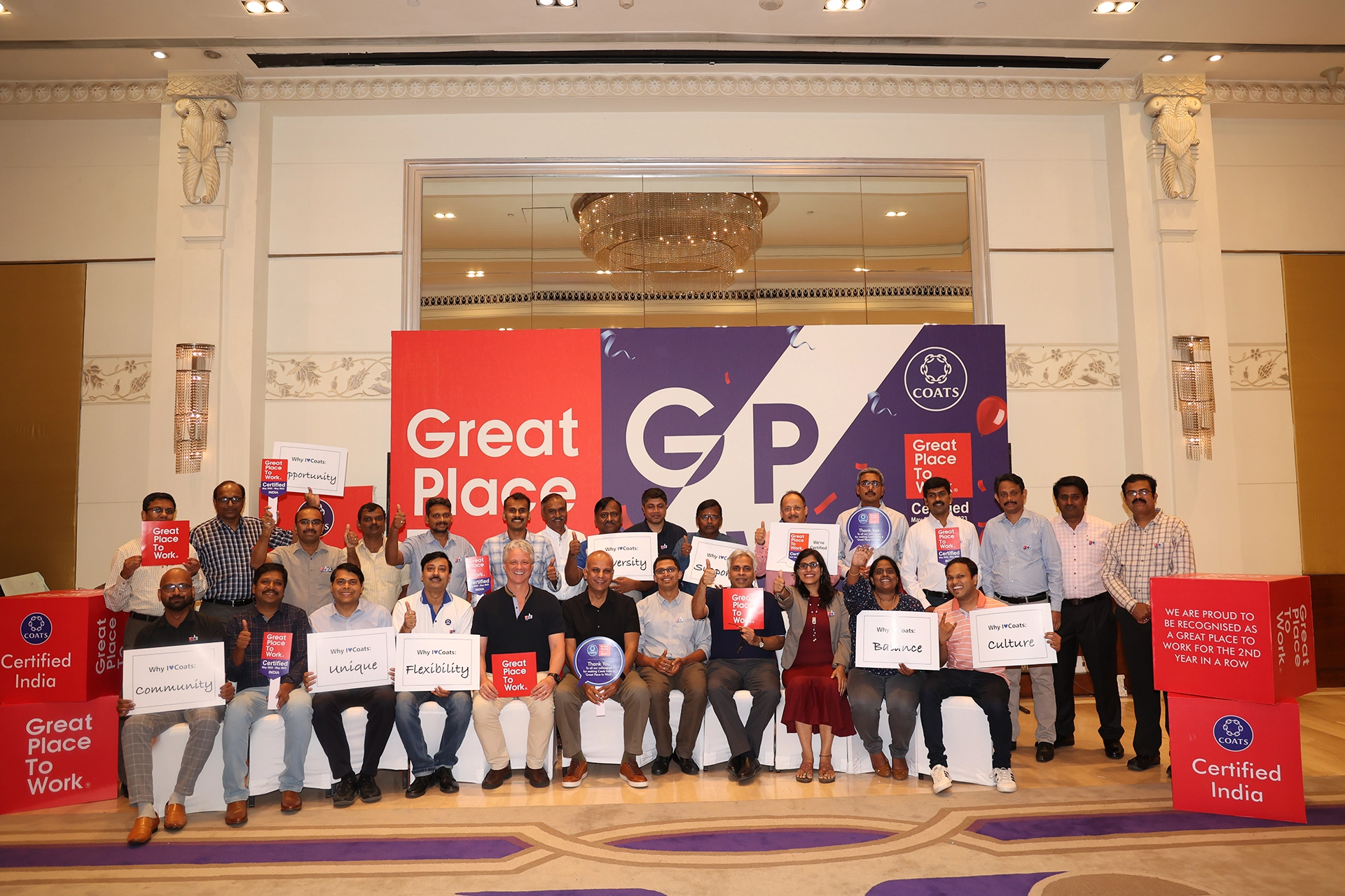 Coats India team with GPTW award
