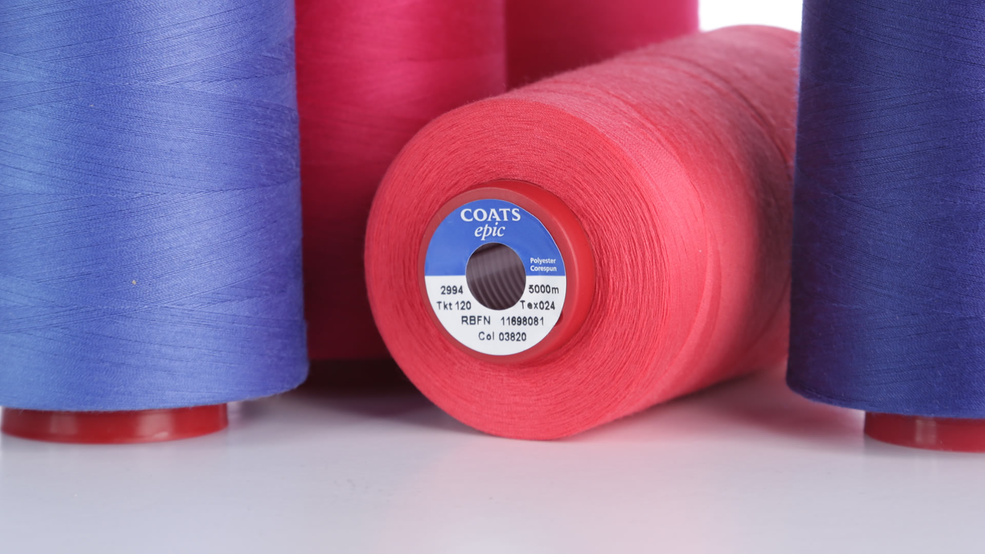 Barberry Red Thread & Zippers S970-2820 General Purpose Cotton Thread Coats 225-Yard 