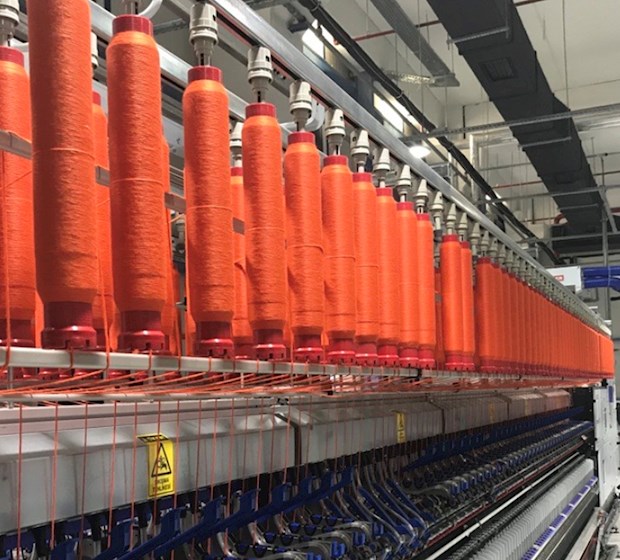 Factory orange thread