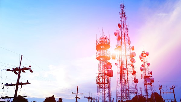 Sunset telecom masts