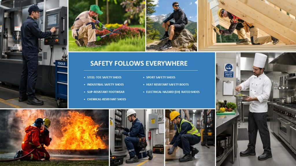 Coats products for all industry safety shoes